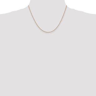 14K Rose Gold Box Link with Lobster Clasp Chain (Style RSC33-18)