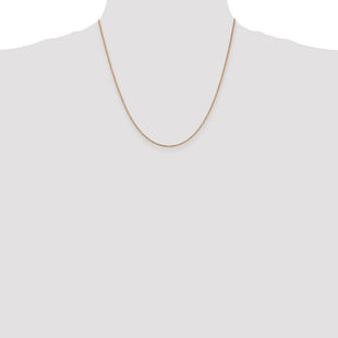 14K Rose Gold Box Link with Lobster Clasp Chain (Style RSC33-20)