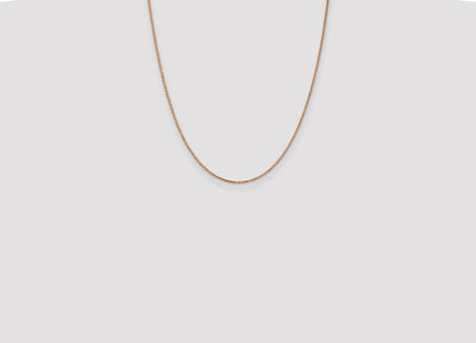 14K Rose Gold Box Link with Lobster Clasp Chain (Style RSC33-22)