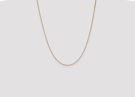 14K Rose Gold Box Link with Lobster Clasp Chain (Style RSC33-24)