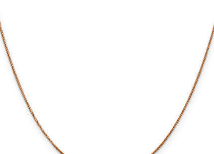 14K Rose Gold Diamond-cut Spiga with Lobster Clasp Chain, 16 x 0.85mm