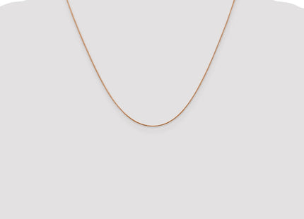 14K Rose Gold Diamond-cut Spiga with Lobster Clasp Chain (Style RSC34-20)