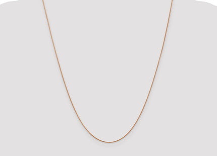14K Rose Gold Diamond-cut Spiga with Lobster Clasp Chain (Style RSC34-24)