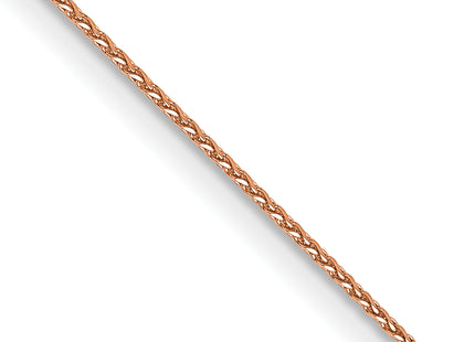 14K Rose Gold Diamond-cut Spiga with Lobster Clasp Chain, 16 x 0.85mm