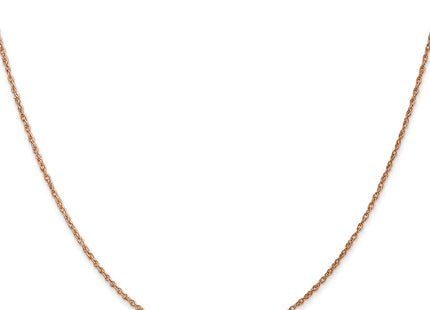 14K Rose Gold . Baby Rope with Spring Ring Clasp Chain, 16 x 0.8mm
