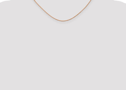 14K Rose Gold . Baby Rope with Spring Ring Clasp Chain (Style RSC35-16)