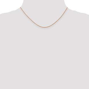 14K Rose Gold . Baby Rope with Spring Ring Clasp Chain (Style RSC35-16)