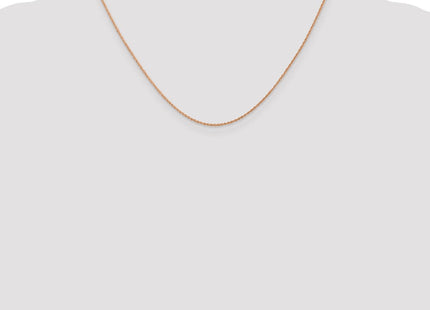 14K Rose Gold . Baby Rope with Spring Ring Clasp Chain (Style RSC35-18)