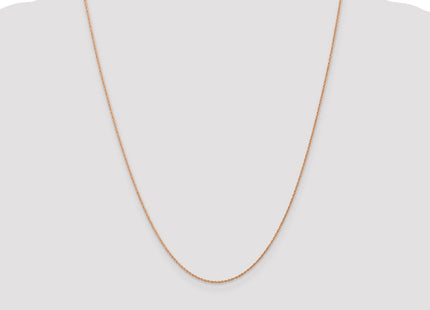 14K Rose Gold . Baby Rope with Spring Ring Clasp Chain (Style RSC35-24)