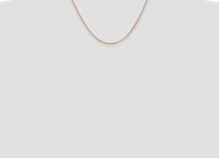 14K Rose Gold Box Link with Lobster Clasp Chain (Style RSC36-18)