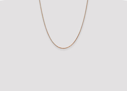 14K Rose Gold Box Link with Lobster Clasp Chain (Style RSC36-22)