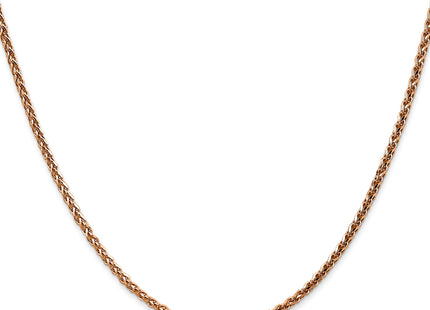 14K Rose Gold Diamond-cut Spiga with Lobster Clasp Chain, 18 x 2.1mm
