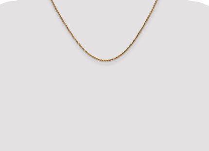 14K Rose Gold Diamond-cut Spiga with Lobster Clasp Chain (Style RSC37-18)
