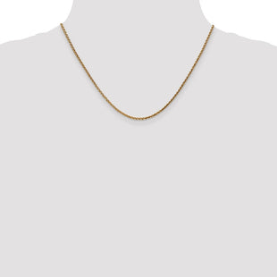 14K Rose Gold Diamond-cut Spiga with Lobster Clasp Chain (Style RSC37-18)