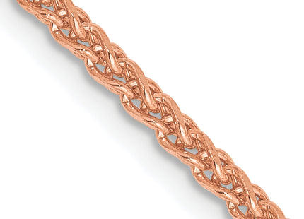 14K Rose Gold Diamond-cut Spiga with Lobster Clasp Chain, 18 x 2.1mm