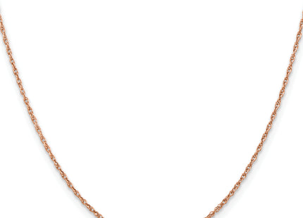 14K Rose Gold . Baby Rope with Spring Ring Clasp Chain, 16 x 1.15mm