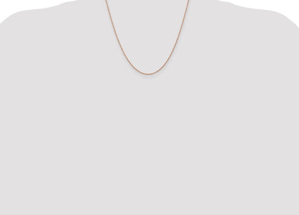 14K Rose Gold . Baby Rope with Spring Ring Clasp Chain (Style RSC38-20)