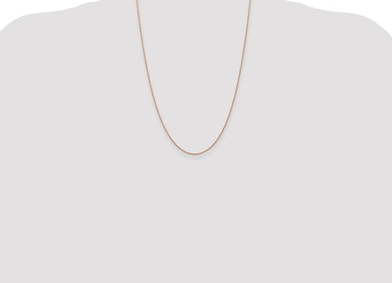 14K Rose Gold . Baby Rope with Spring Ring Clasp Chain (Style RSC38-24)