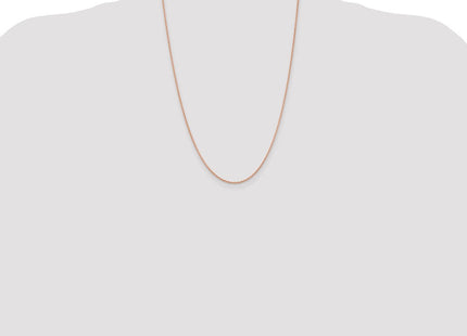 14K Rose Gold Diamond-cut Cable with Lobster Clasp Chain (Style RSC39-24)