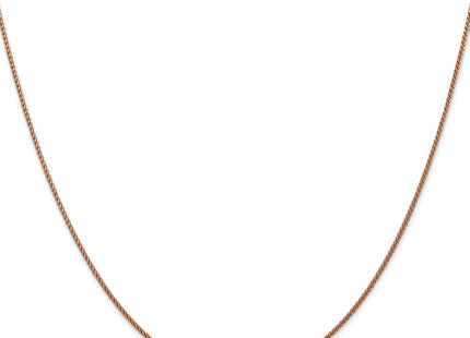 14K Rose Gold Diamond-cut Spiga with Lobster Clasp Chain, 16 x 1.05mm