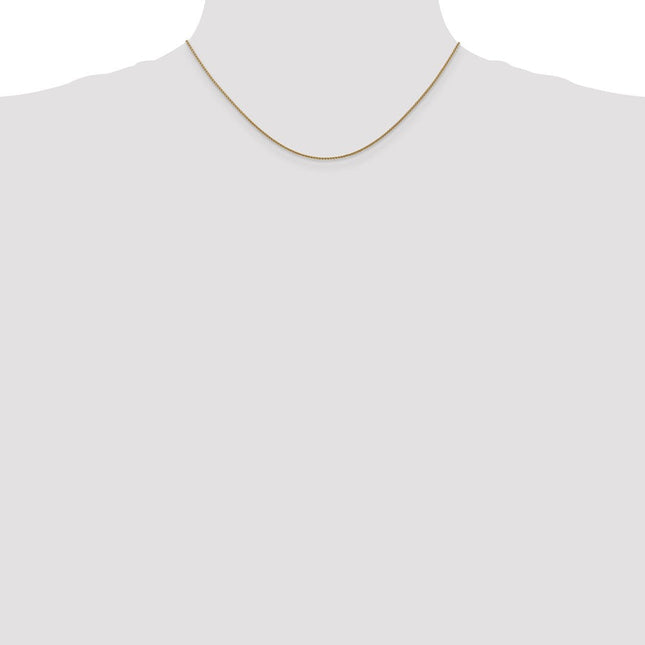 14K Rose Gold Diamond-cut Spiga with Lobster Clasp Chain