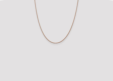 14K Rose Gold Diamond-cut Spiga with Lobster Clasp Chain (Style RSC4-22)