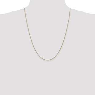 14K Rose Gold Diamond-cut Spiga with Lobster Clasp Chain (Style RSC4-24)