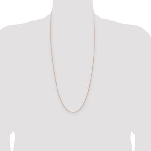 14K Rose Gold Solid Polished Spiga with Lobster Clasp Chain (Style RSC40-30)