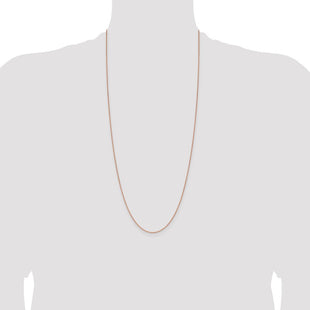 14K Rose Gold Solid Polished Spiga with Lobster Clasp Chain (Style RSC41-30)