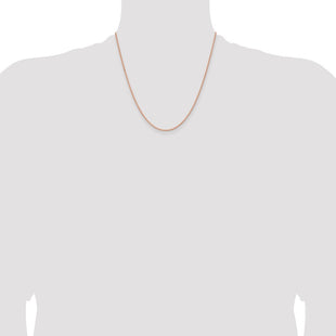 14K Rose Gold Solid Polished Spiga with Lobster Clasp Chain (Style RSC42-20)