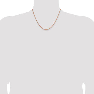 14K Rose Gold Solid Polished Spiga with Lobster Clasp Chain (Style RSC43-18)