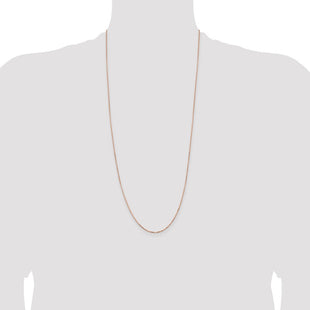 14K Rose Gold Box Link with Lobster Clasp Chain (Style RSC44-30)
