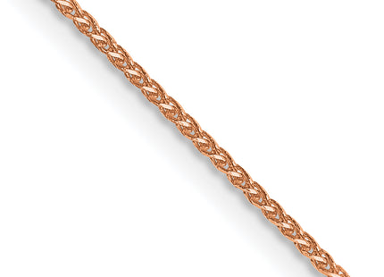 14K Rose Gold Diamond-cut Spiga with Lobster Clasp Chain, 16 x 1.05mm