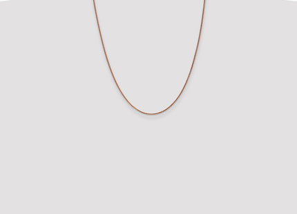 14K Rose Gold Diamond-cut Spiga with Lobster Clasp Chain (Style RSC5-22)