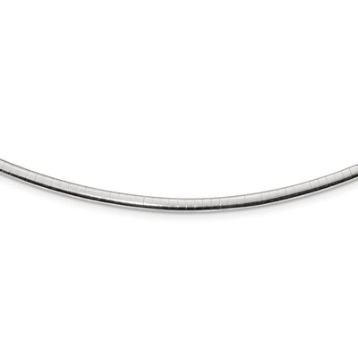 Sterling Silver Gold-pltd Reversible w/2in ext Cubetto Chain, 18 x 3mm