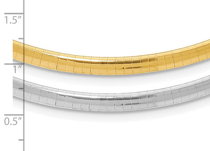 Sterling Silver Gold-plated Reversible w/2in ext Cubetto Chain (Style RSM4-16)