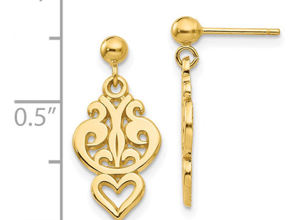 14k Yellow Gold Earrings Style S1103 - Classique Jewelry Inc.