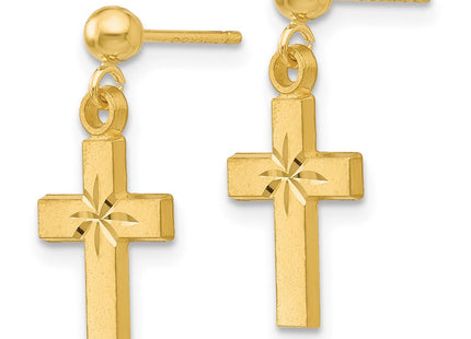 14k Yellow Gold Earrings Style S1112 - Classique Jewelry Inc.
