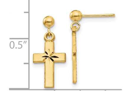 14k Yellow Gold Earrings Style S1112 - Classique Jewelry Inc.