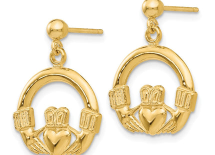 14K gold hoop earrings, alternate view