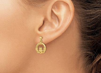 14K gold hoop earrings, another view