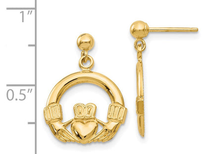 14K gold hoop earrings, further view