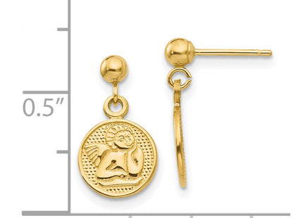 14k Yellow Gold Earrings Style S1122 - Classique Jewelry Inc.