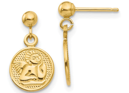 14k Yellow Gold Earrings Style S1122 - Classique Jewelry Inc.