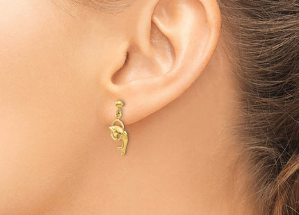 14k Yellow Gold Earrings Style S1125 - Classique Jewelry Inc.