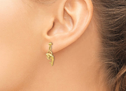14k Dolphin Earrings (Style S1125)
