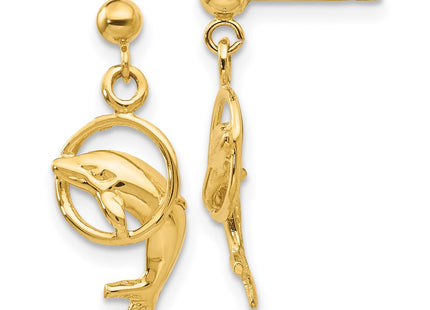 14k Yellow Gold Earrings Style S1125 - Classique Jewelry Inc.