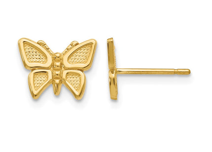 14K gold butterfly earrings