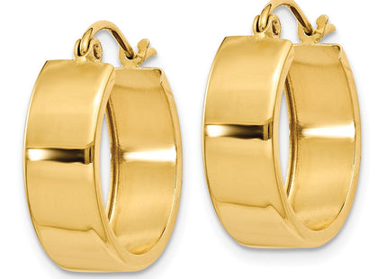 14K gold hoop earrings, alternate view