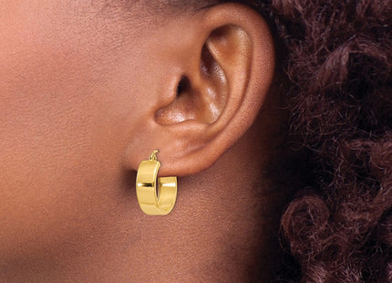 14K gold hoop earrings, another view